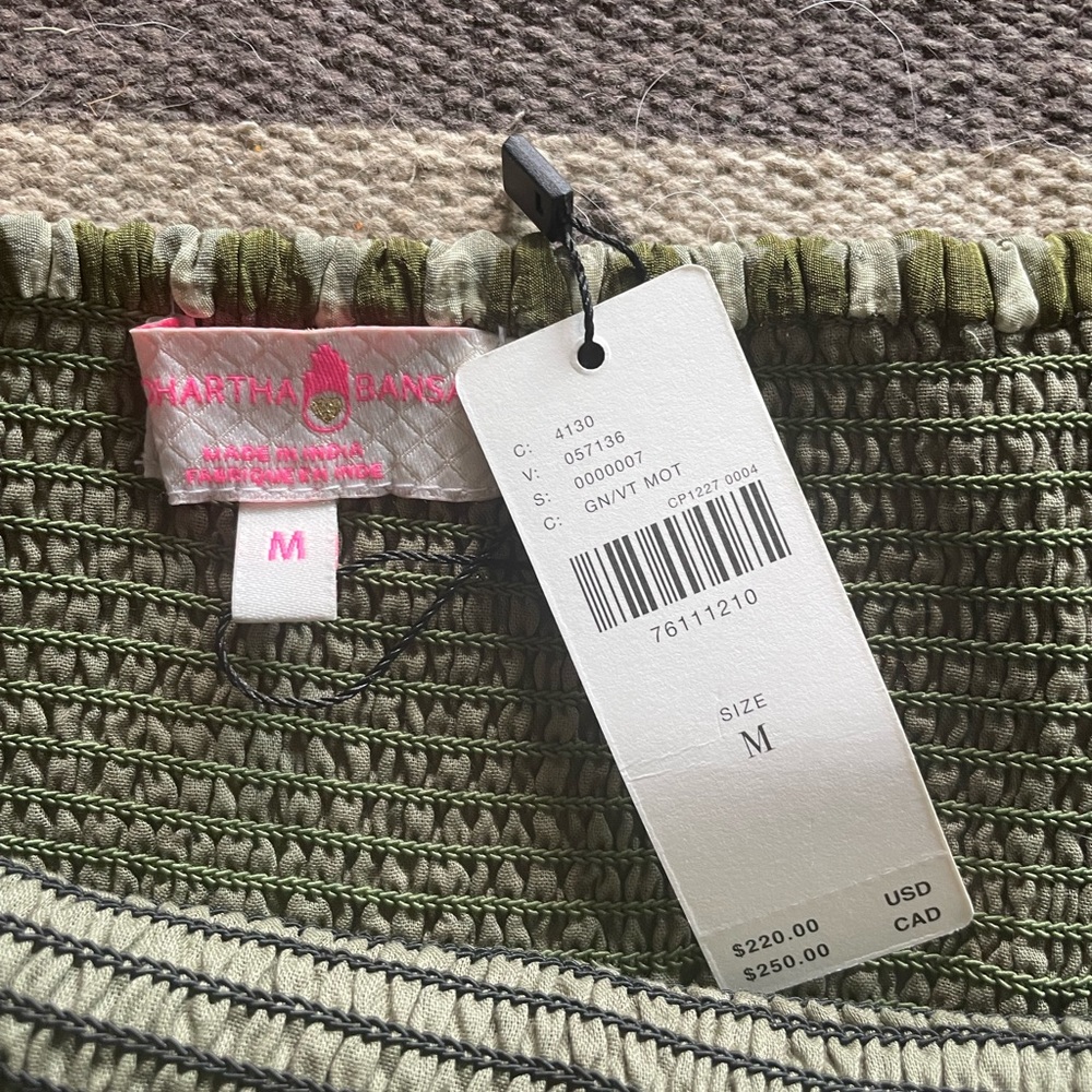 Anthropologie - Siddhartha Bansal smocked strapless maxi dress - Picture 3 of 8